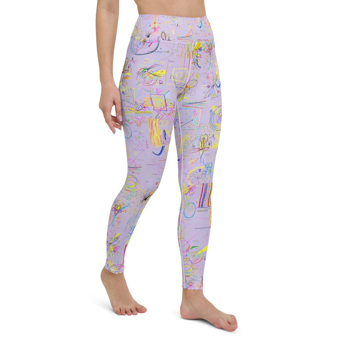 Sequel Stretch, feminine yoga leggings in light purple