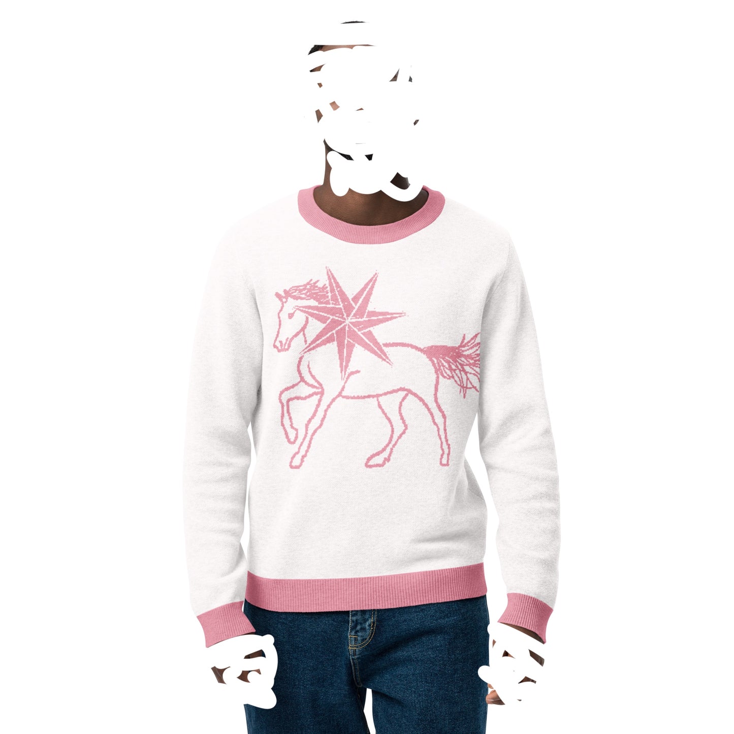 'THE ONLY HORSE I RIDE' knit in pink