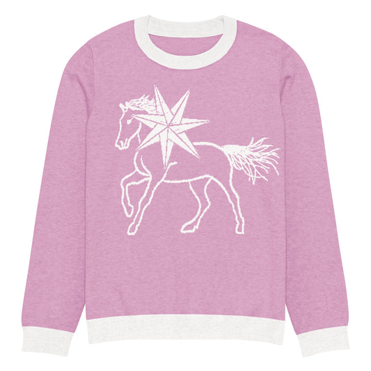 'THE ONLY HORSE I RIDE' knit in lilac