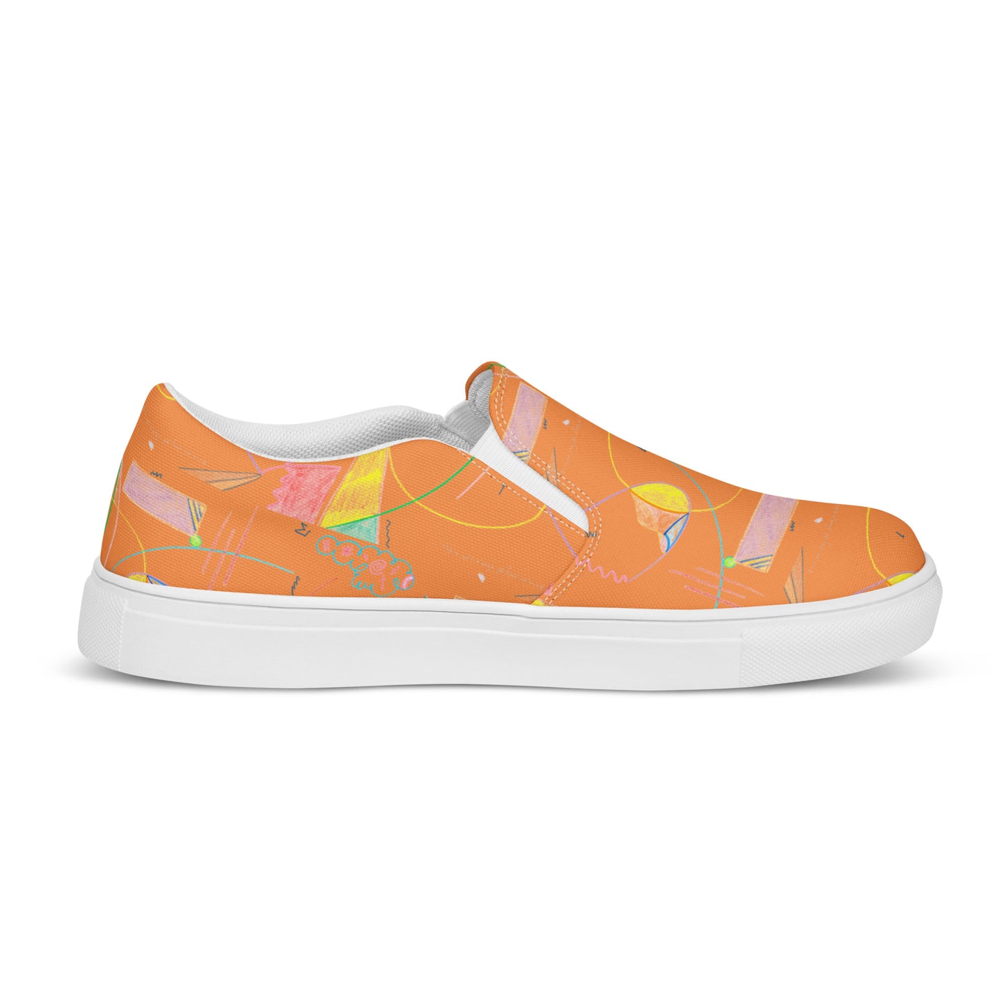 'TruFlo' men's canvas shoes in orange