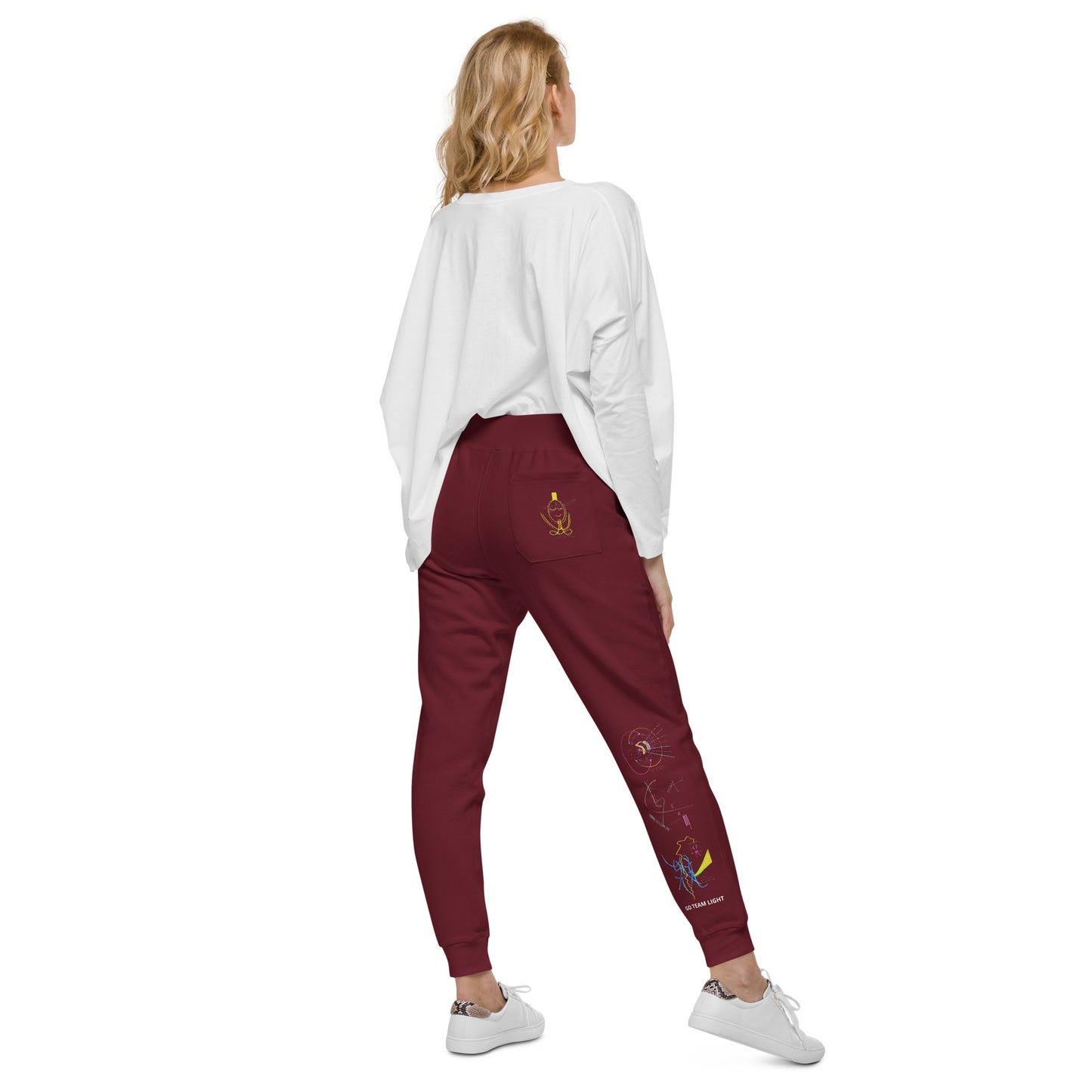 Seven Shields, 100% cotton joggers (in navy & maroon)