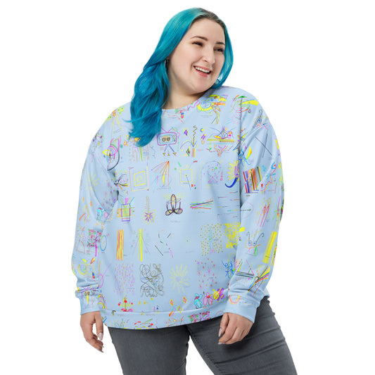 Check In, sweatshirt in light blue