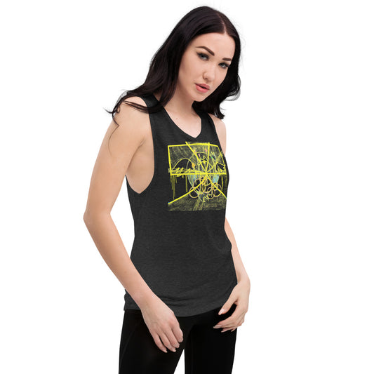 the stillness that came over the world, feminine fitted muscle tank