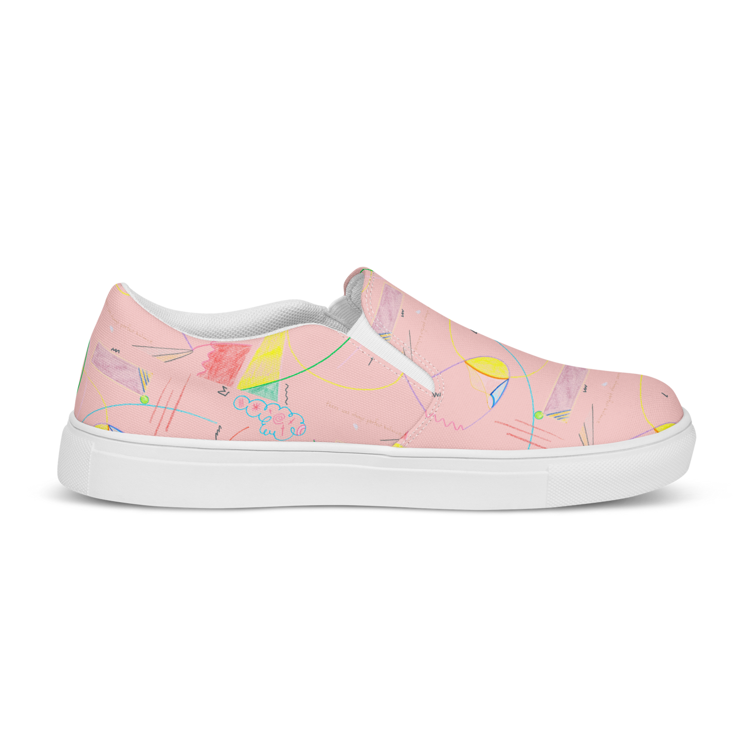 TruFlow, feminine slip-on canvas shoes in light pink